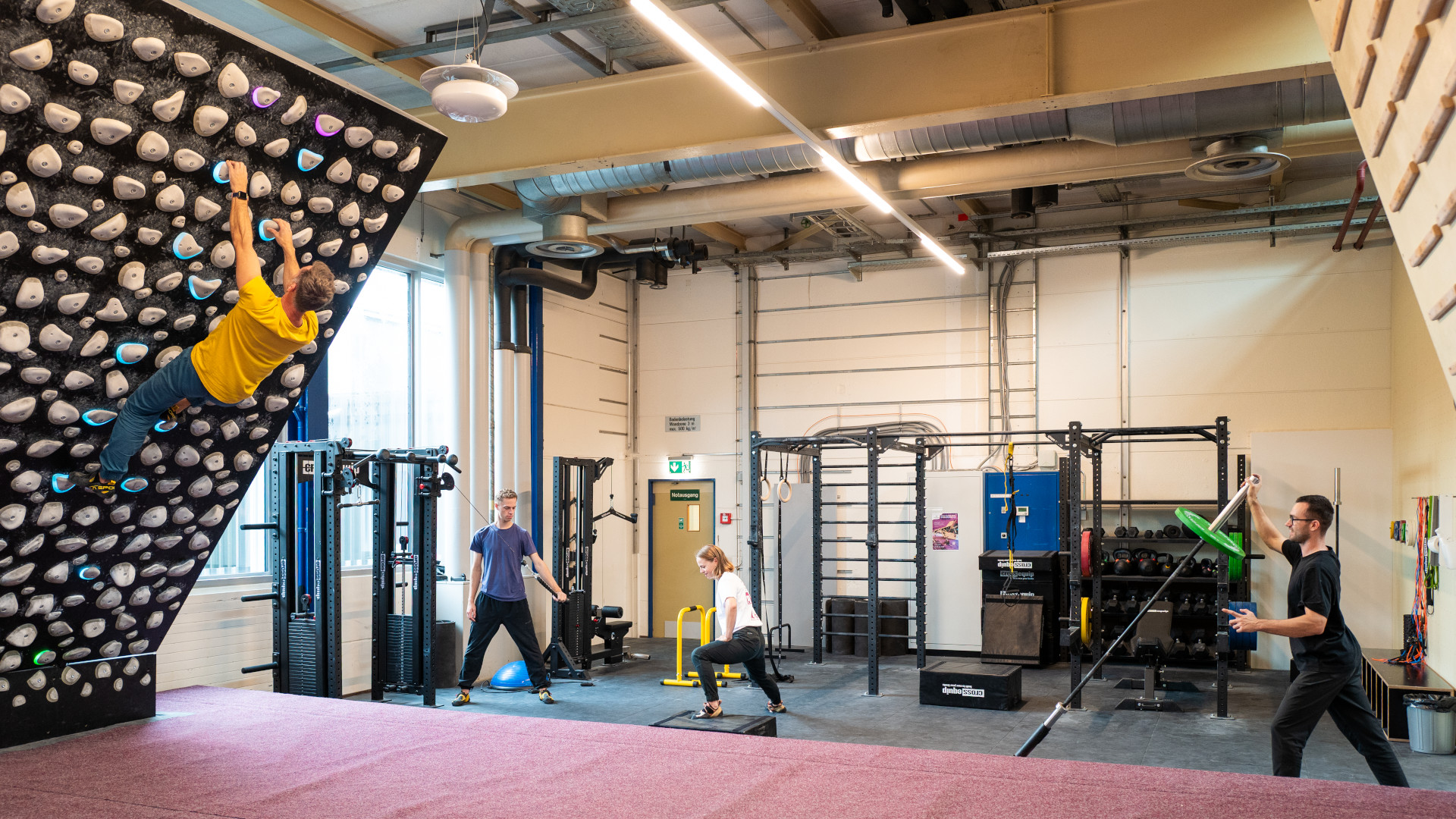 BoulderBaar Trainingsbereich Training in der BoulderBaar